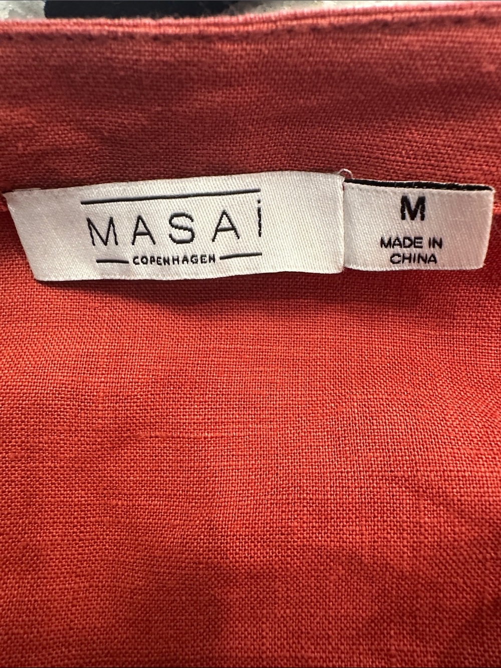 Masai Copenhagen Linen V-Neck Tunic Dress with Pockets, Size M - Picture 2 of 5